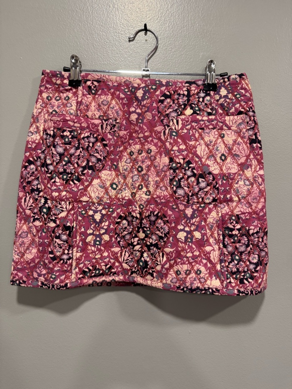 NWT Free People Sweetheart Combo Tapestry Quilted Mini Skirt in the Rose Tyrie